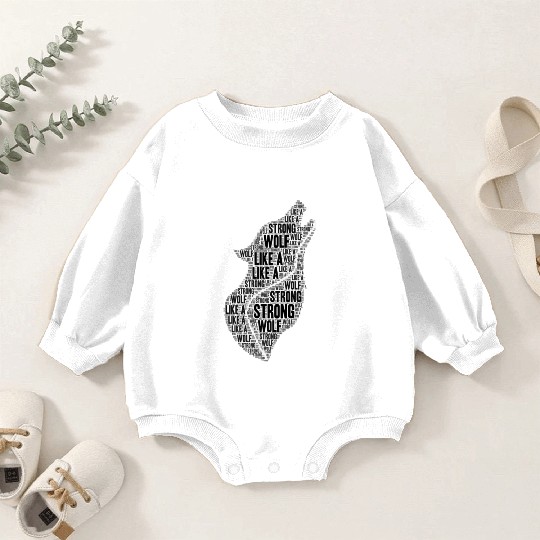 Strong Like A Wolf Baby Romper Sweatshirts