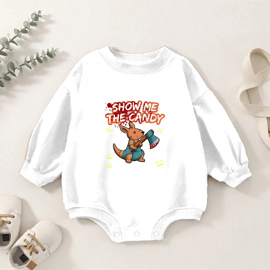 Show Me The Candy Halloween Costume Trick Or Treat Baby Romper Sweatshirts