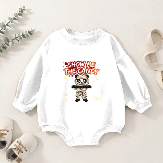Show Me The Candy Halloween Costume Trick Or Treat Baby Romper Sweatshirts