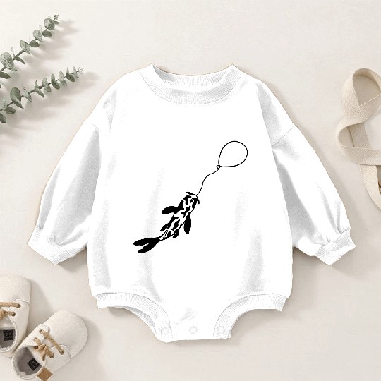 fishing koi fish balloon Baby Romper Sweatshirts