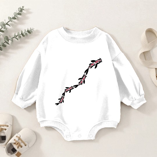 many koi fish nishikigoi Baby Romper Sweatshirts