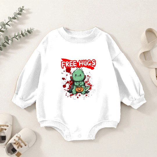 Free Hugs Halloween Sarcasm Scary Creepy Costume Baby Romper Sweatshirts