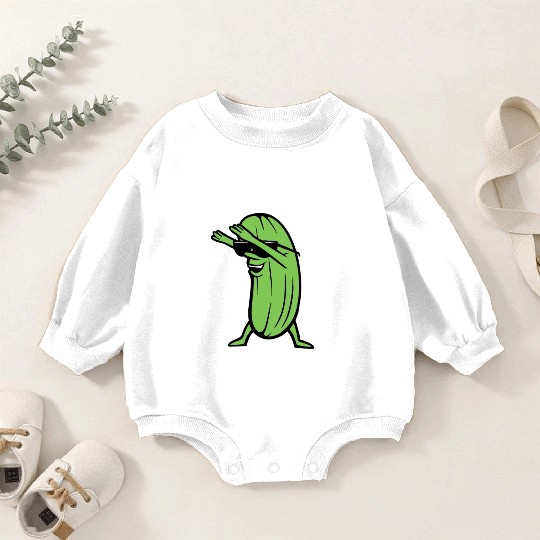 Dabbing Pickle Baby Romper Sweatshirts