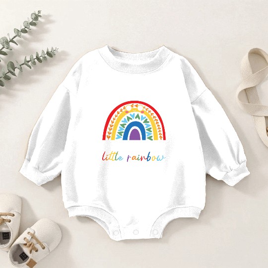 Just A Happy Little Rainbow Whisperer Baby Romper Sweatshirts