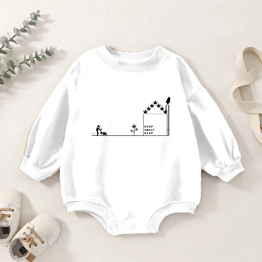 Hemp Sweet Hemp Black 3x Baby Romper Sweatshirts