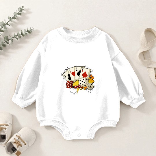 Poker Casino Poker Player Gambling Roulette Gift Baby Romper Sweatshirts