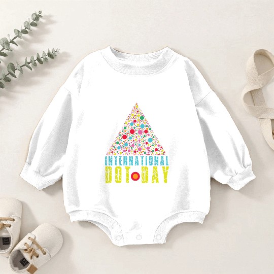 Colorful Triangle Pattern International Dot Day Baby Romper Sweatshirts