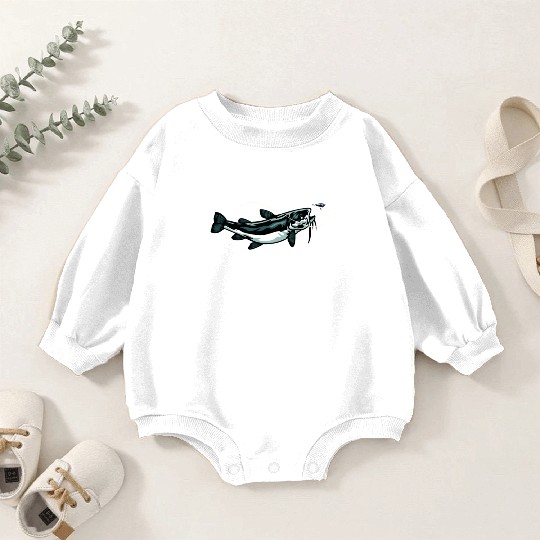 I Fish For Catfish Every Thing Else Is Bait - Baby Romper Sweatshirts