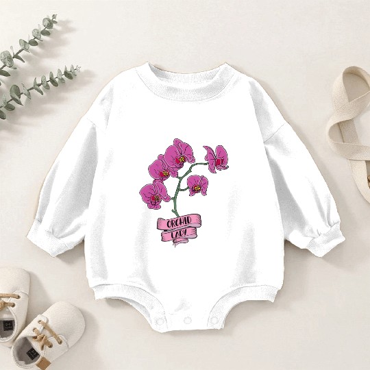 Orchid Plant Lady Cartoon Baby Romper Sweatshirts
