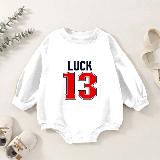 Luck 13 Jersey 13 My Lucky Number Lucky Thirteen Baby Romper Sweatshirts