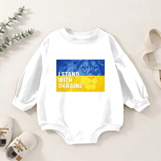 Ukraine Independence Day. I Stand with Ukraine Baby Romper Sweatshirts