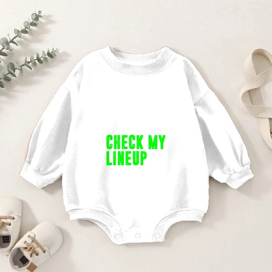 Eat sleep check my lineup repeat fantasy football Baby Romper Sweatshirts