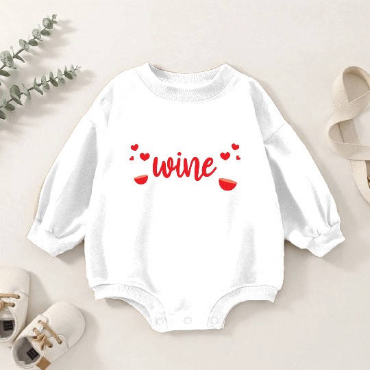 Wine Lover Gifts for Him Her Wine Is My Valentine Baby Romper Sweatshirts