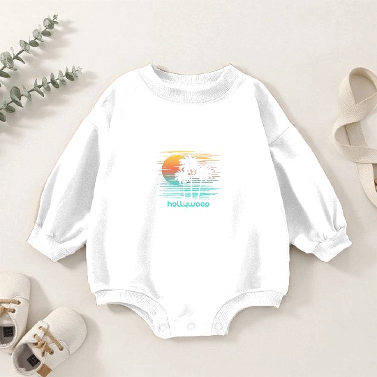 Hollywood California Stylish Souvenir Vacation Baby Romper Sweatshirts
