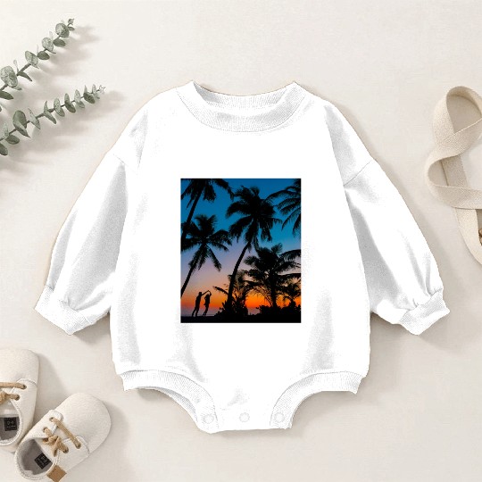 SWEETNESS OF DANCE -SUNSET IMAGE. Baby Romper Sweatshirts