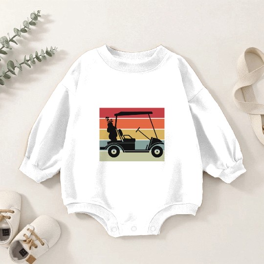 Funny My Retirement Vehicle Golf Cart - Funny Golf Baby Romper Sweatshirts