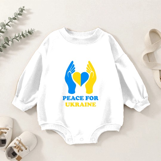 Peace for Ukraine Baby Romper Sweatshirts