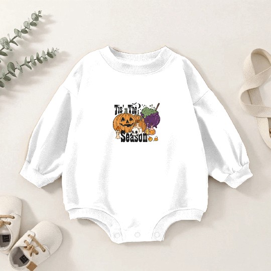 Fun Halloween Designs Tis the Season Baby Romper Sweatshirts