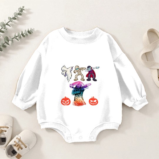 Halloween dabbing Trick or Treat October pumkin 2 Baby Romper Sweatshirts