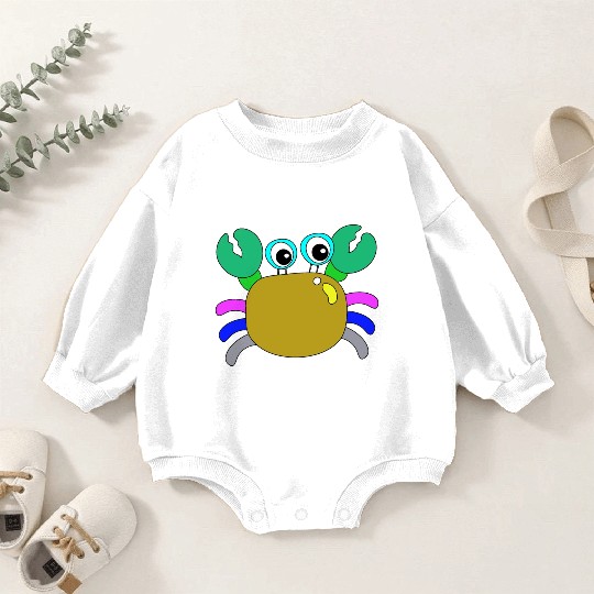 crab Baby Romper Sweatshirts