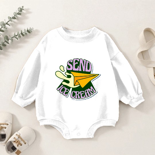 send ice cream Baby Romper Sweatshirts