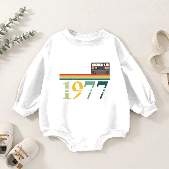 1977 Vintage Vintage Retro Birthday Gift Baby Romper Sweatshirts