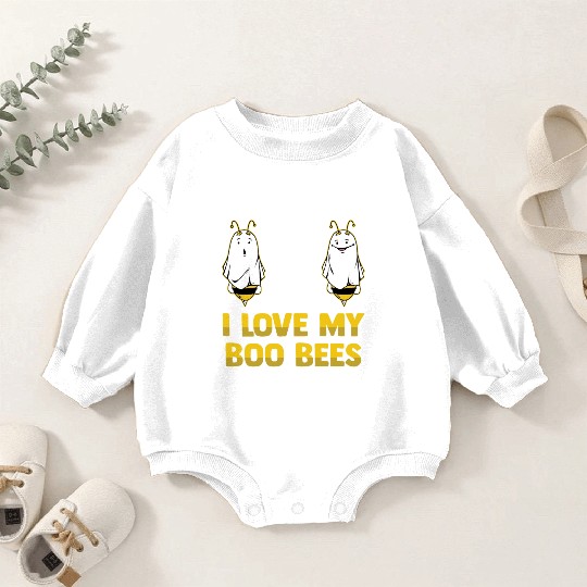 I Love My Boo Bees Bumble Bees Halloween Costume Baby Romper Sweatshirts