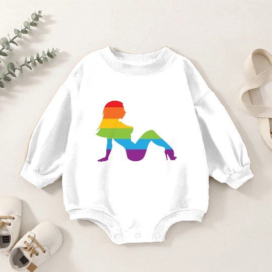 Sexy Retro Mudflap Girl Lesbian Pride LGBT Baby Romper Sweatshirts