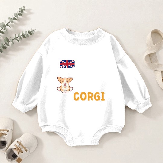 English teacher gift idea for women dog Corgi Baby Romper Sweatshirts