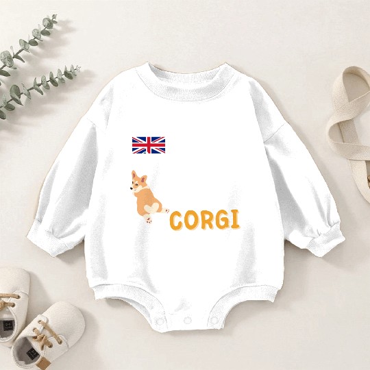 English teacher gift idea for women dog Corgi Baby Romper Sweatshirts