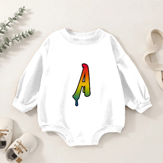 Letter A Graffiti Lettering Alphabet Monogram Init Baby Romper Sweatshirts
