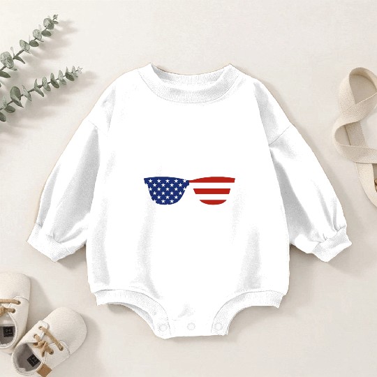 Columbus Day Glasses America Baby Romper Sweatshirts