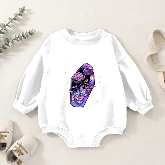 Coffin of Roses Baby Romper Sweatshirts