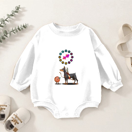Funny Dog Lover Horoscope Sagittarius Zodiac Sign Baby Romper Sweatshirts