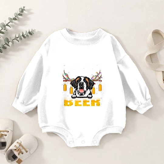 Halloween Saint Bernard Reindeer Beer Christmas Baby Romper Sweatshirts