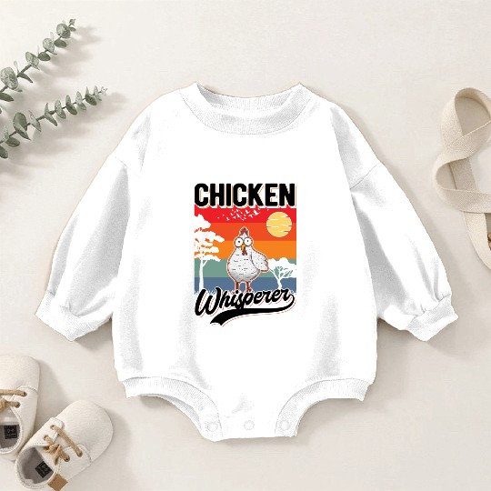Chicken Whisperer Farmer Baby Romper Sweatshirts