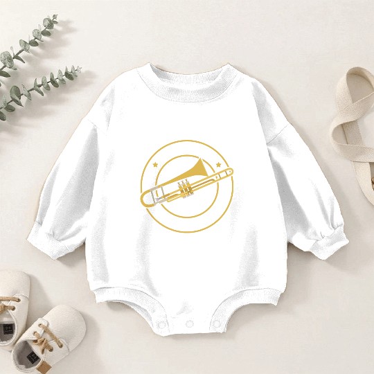 Trombone Outfit For Trumpet Player Music Band Baby Romper Sweatshirts