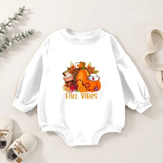 Fall Vibes & That Dialysis Nurse Life Fall Autumn Baby Romper Sweatshirts