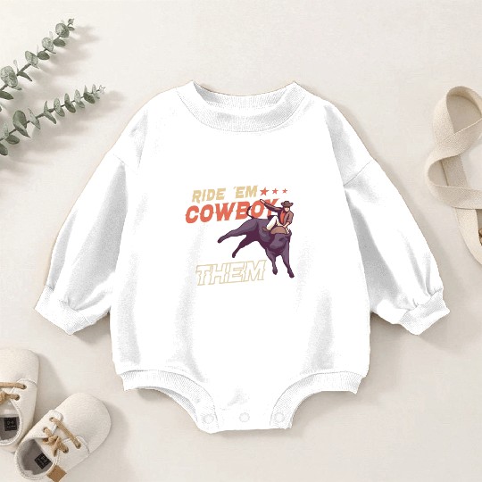 Rodeo Bull Riding Livestock Show Farmer Cattle Baby Romper Sweatshirts
