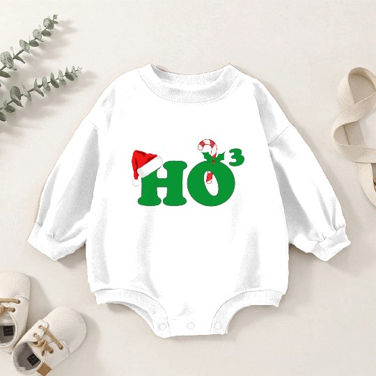 Ho Ho Ho Cubed Christmas Math Baby Romper Sweatshirts