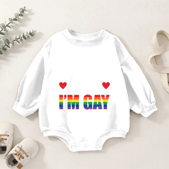 Mens Sorry Girls I'm Gay Funny Gay Man LGBT Gay Baby Romper Sweatshirts
