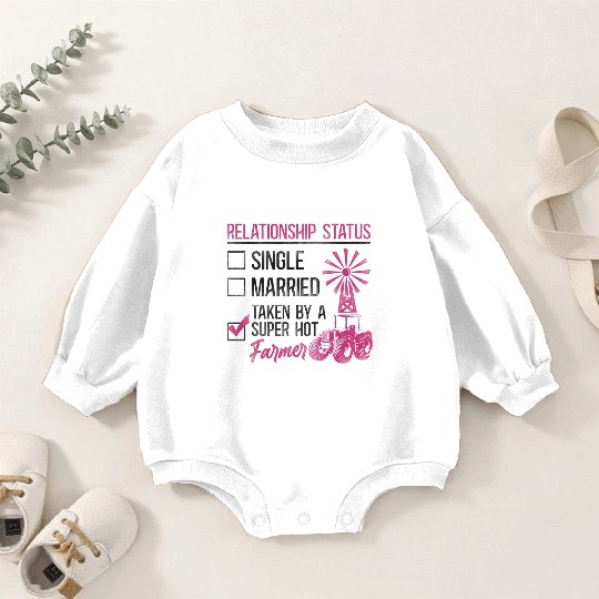 Farming Farmer Girl Girlfriend Baby Romper Sweatshirts