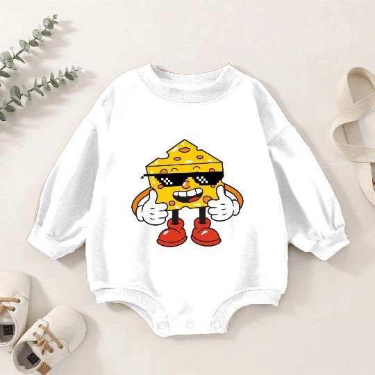 thug life cheese Baby Romper Sweatshirts