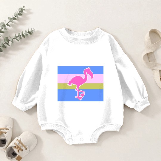 Yacht Rock Forever Baby Romper Sweatshirts 80s Style flamingo