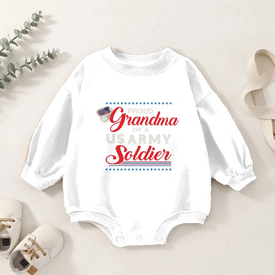 Proud Grandma Of A Us Army Soldier Baby Romper Sweatshirts