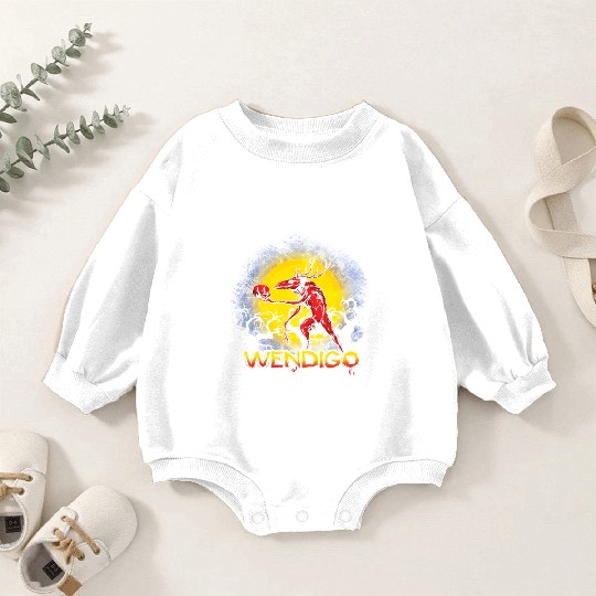 Folk Creature Wendigo Forest Halloween Cryptid Baby Romper Sweatshirts