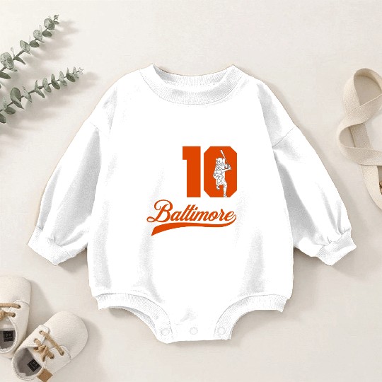 Baltimore baseball area code 410 Baby Romper Sweatshirts