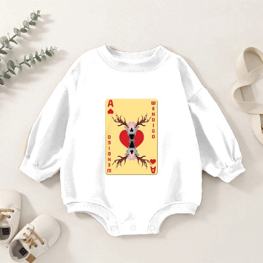 Folk Creature Card Wendigo Halloween Cryptid Baby Romper Sweatshirts