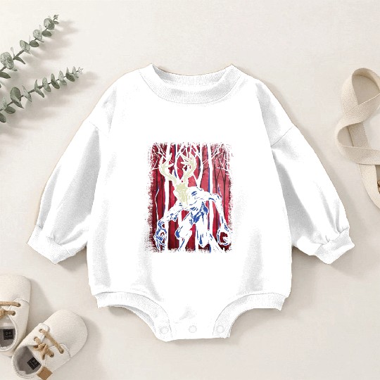 Wendigo Folk Creature Forest Halloween Cryptid Baby Romper Sweatshirts