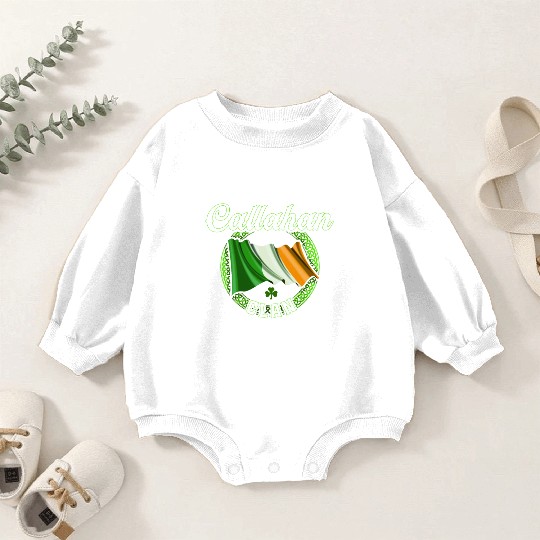 Callahan Surname Irish Last Name Ireland Flag Baby Romper Sweatshirts